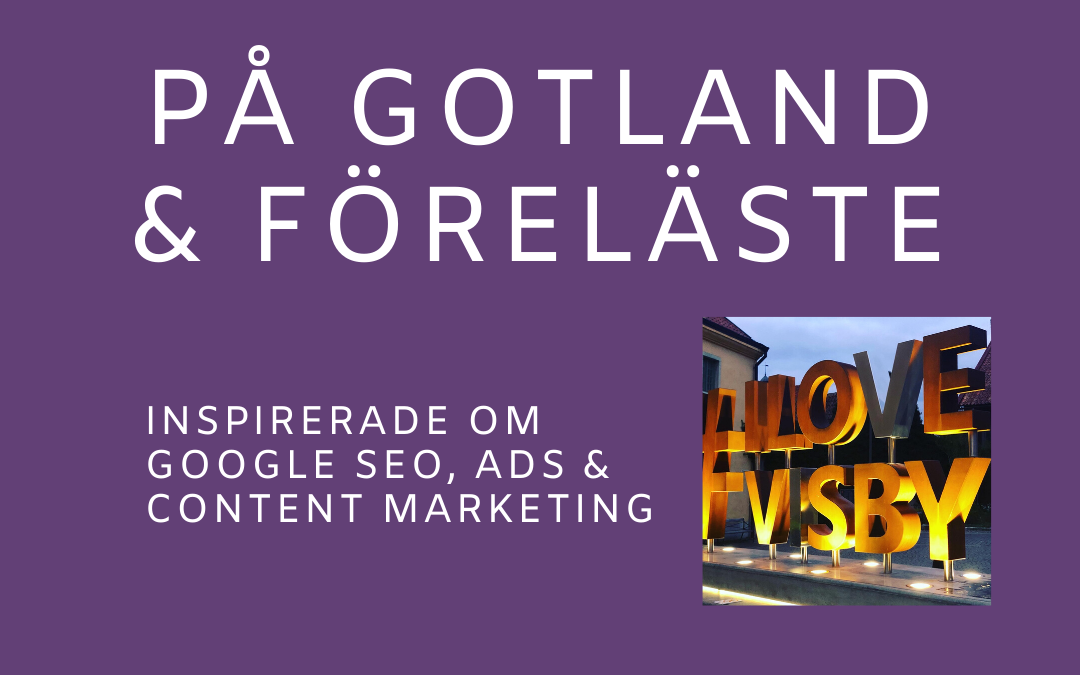 Föreläste om Google SEO, Ads & Content Marketing